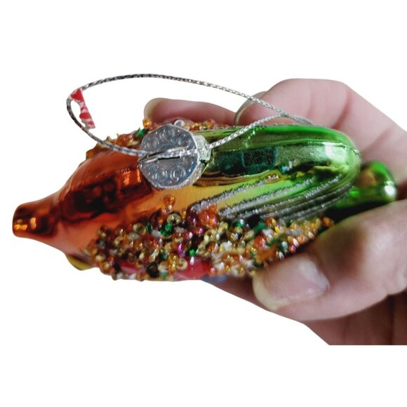 Vintage Figural Mercury Glass Christmas Tree Ornament Corral Reef Exotic Fish - Picture 4 of 8